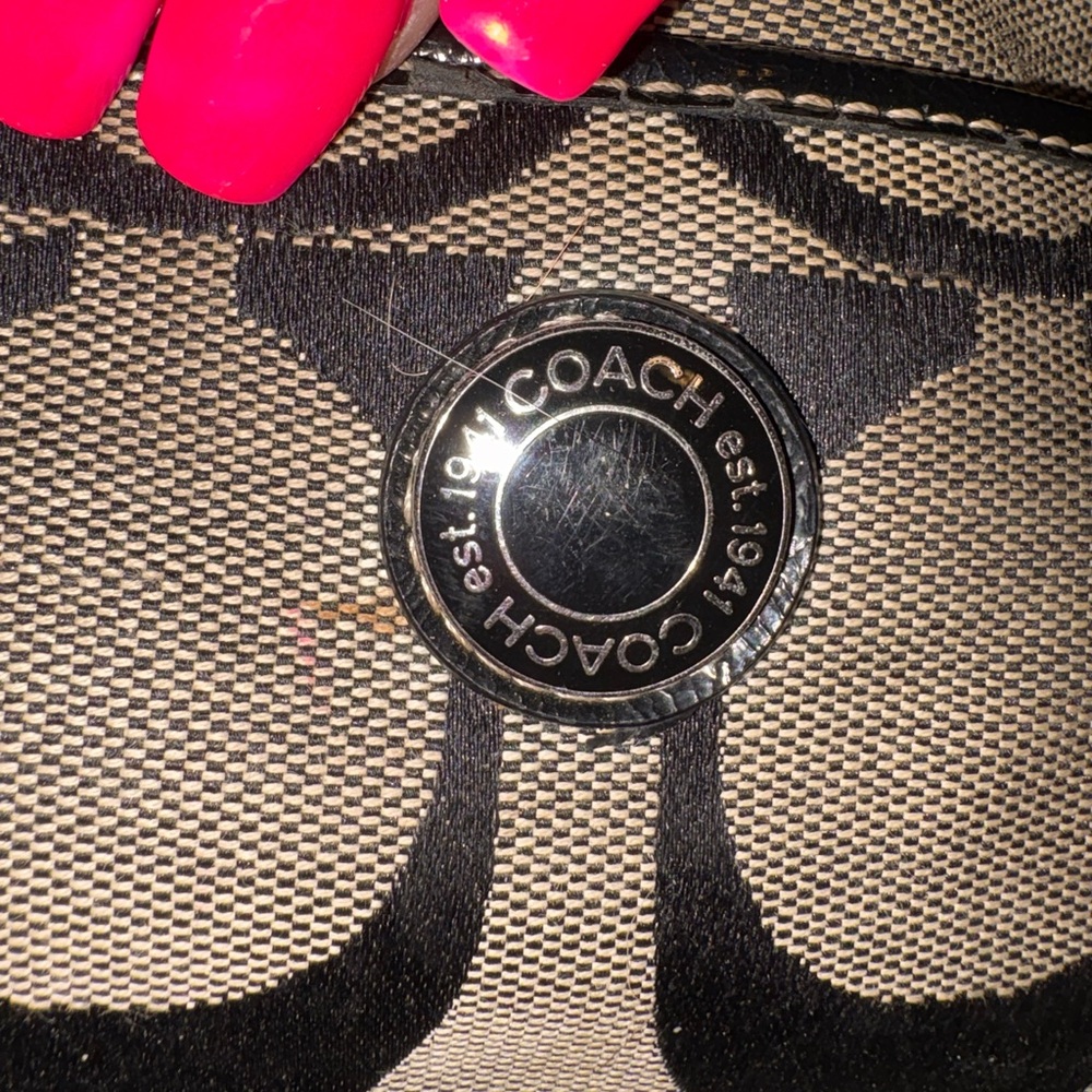 Coach Black and Brown Shoulder Bag